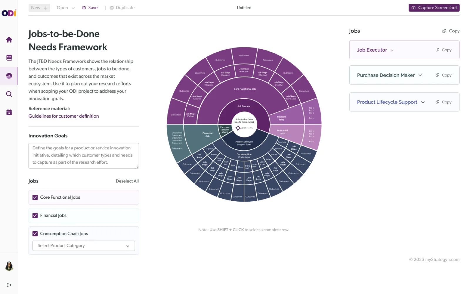 Strategyn JTBD / ODI tools and curriculum